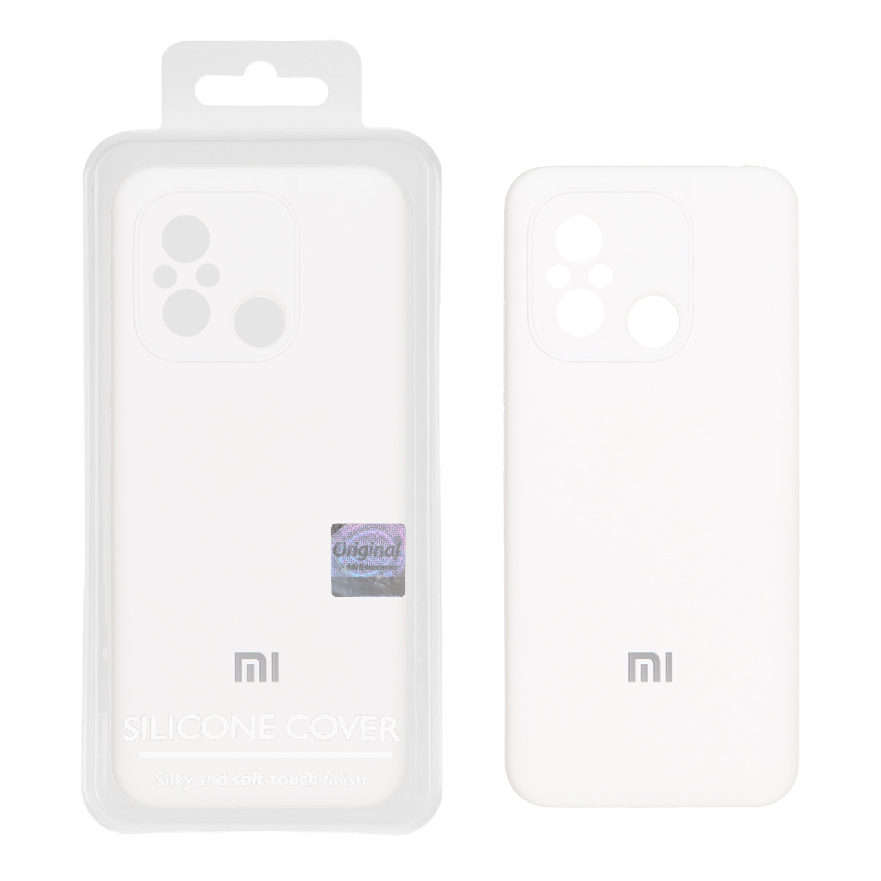 قاب سیلیکونی پاک کنی اورجینال Master Quality مدل Xiaomi Redmi 12C / Redmi 11A / Poco C55 - سفید (پک دار)
